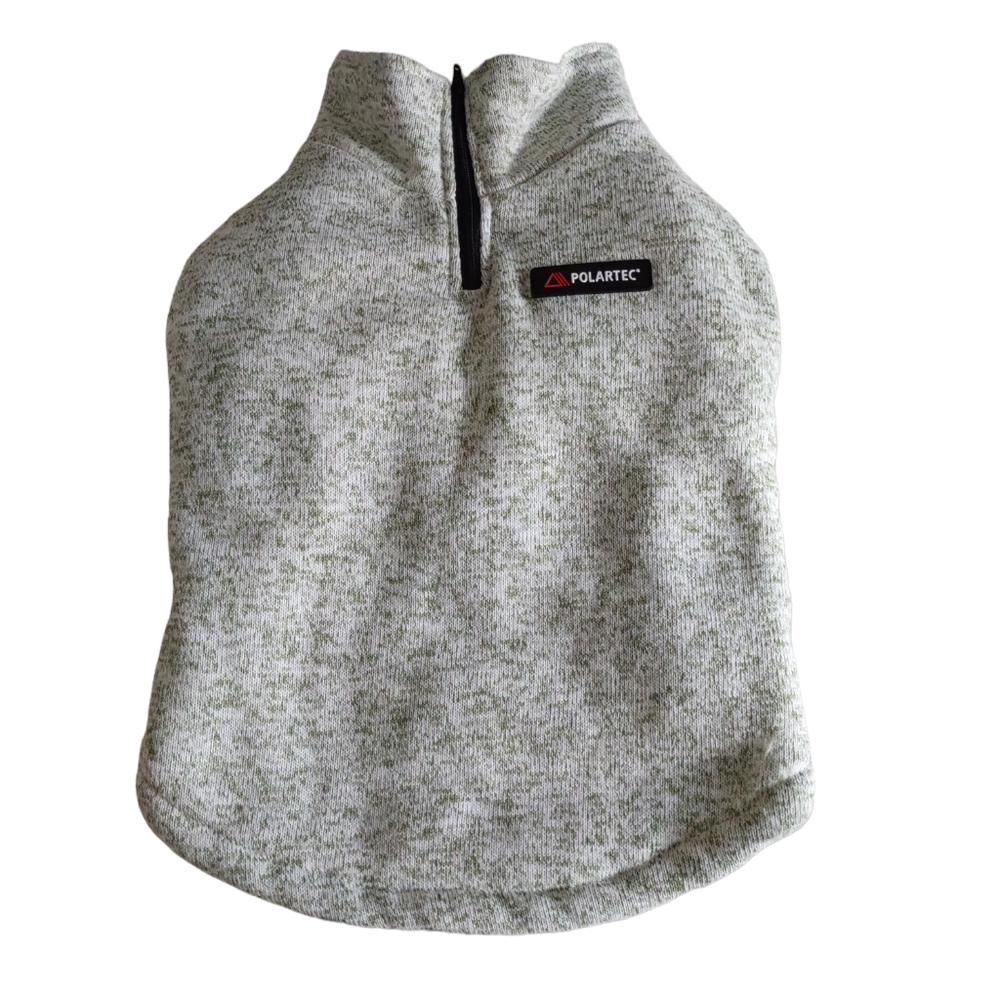 Berkshire Polartec Size Medium Green Speckled Lined Dog Fleece Sweater